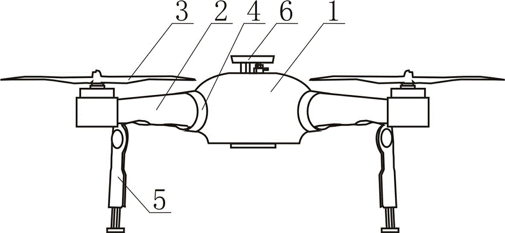 Rotor wing replaceable portable four-rotor wing aircraft