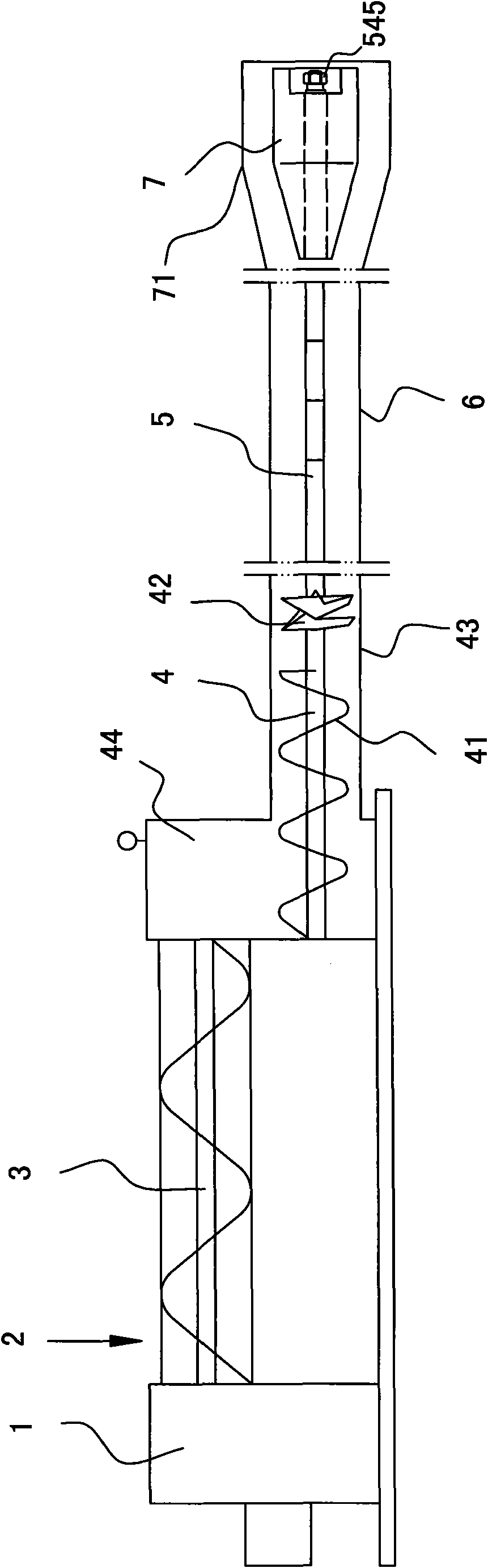 Billet-extruding central shaft