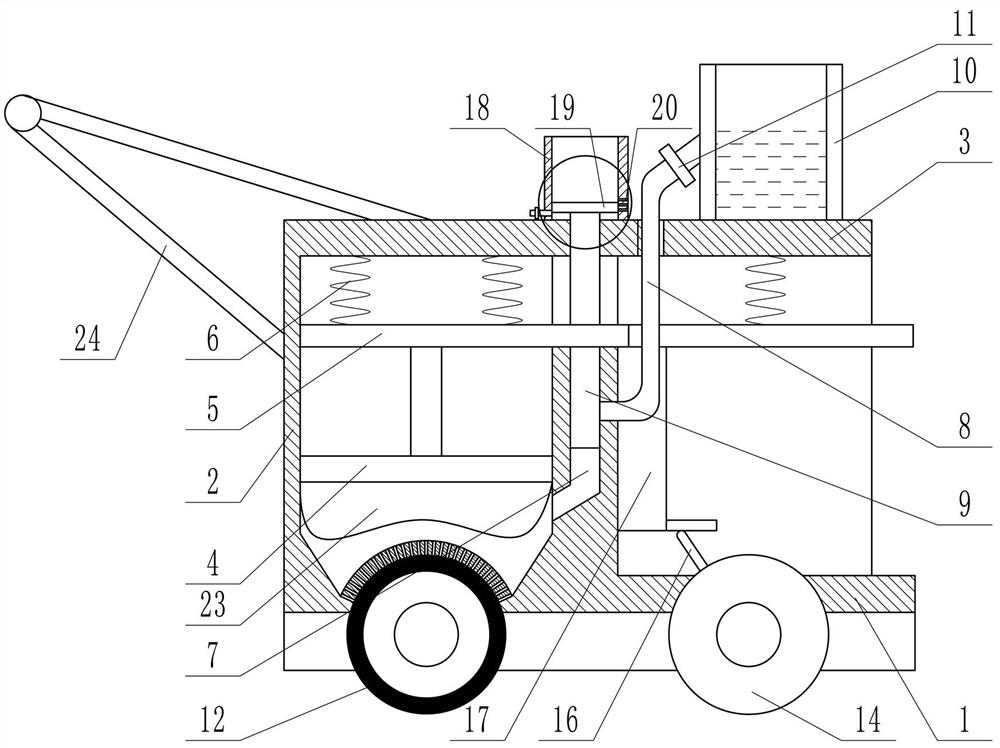 A dust removal device for the production of new energy solar panels