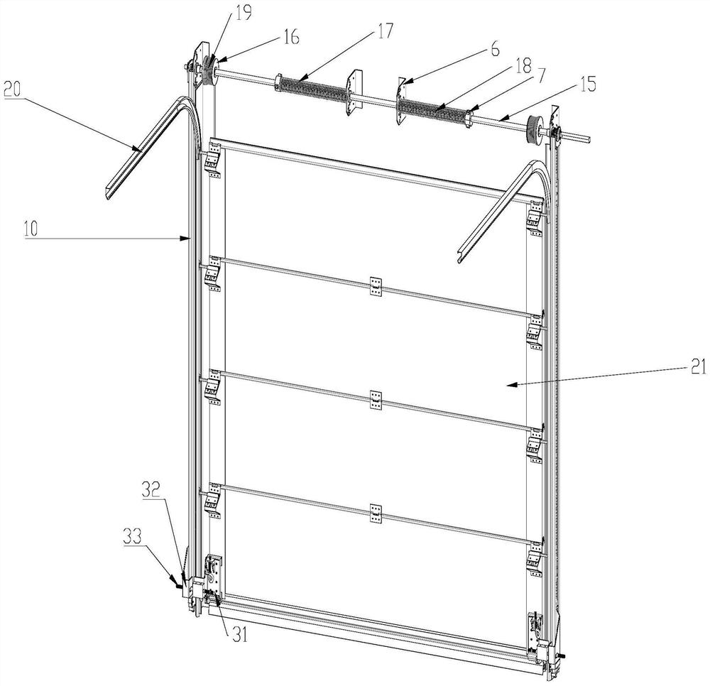 Chain-driven sliding door