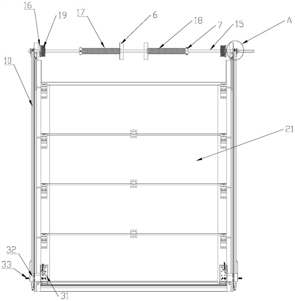 Chain-driven sliding door