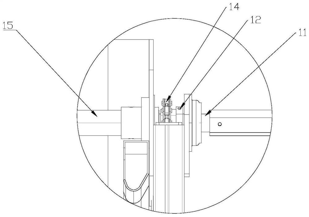 Chain-driven sliding door