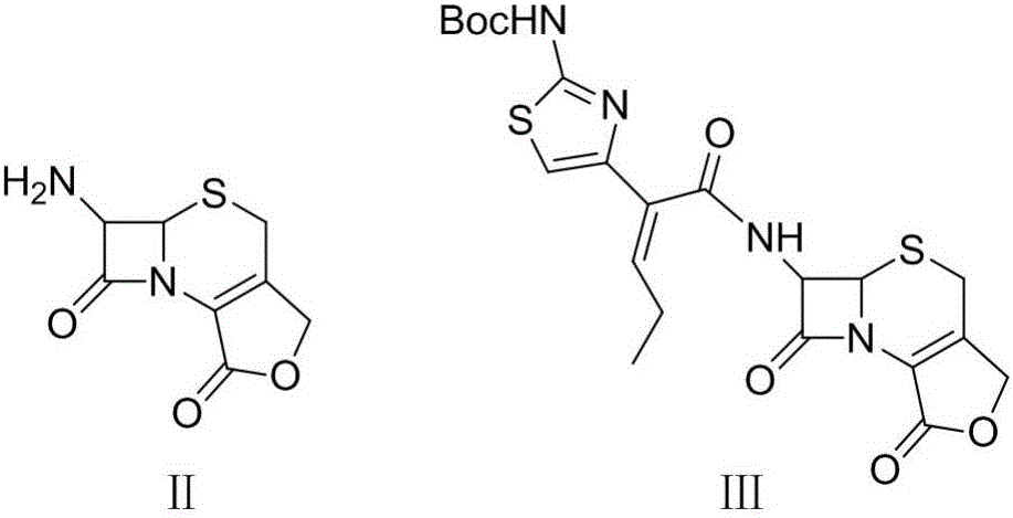 Synthesis and purification method of t-butyloxycarboryl cefcapene diisopropylammonium