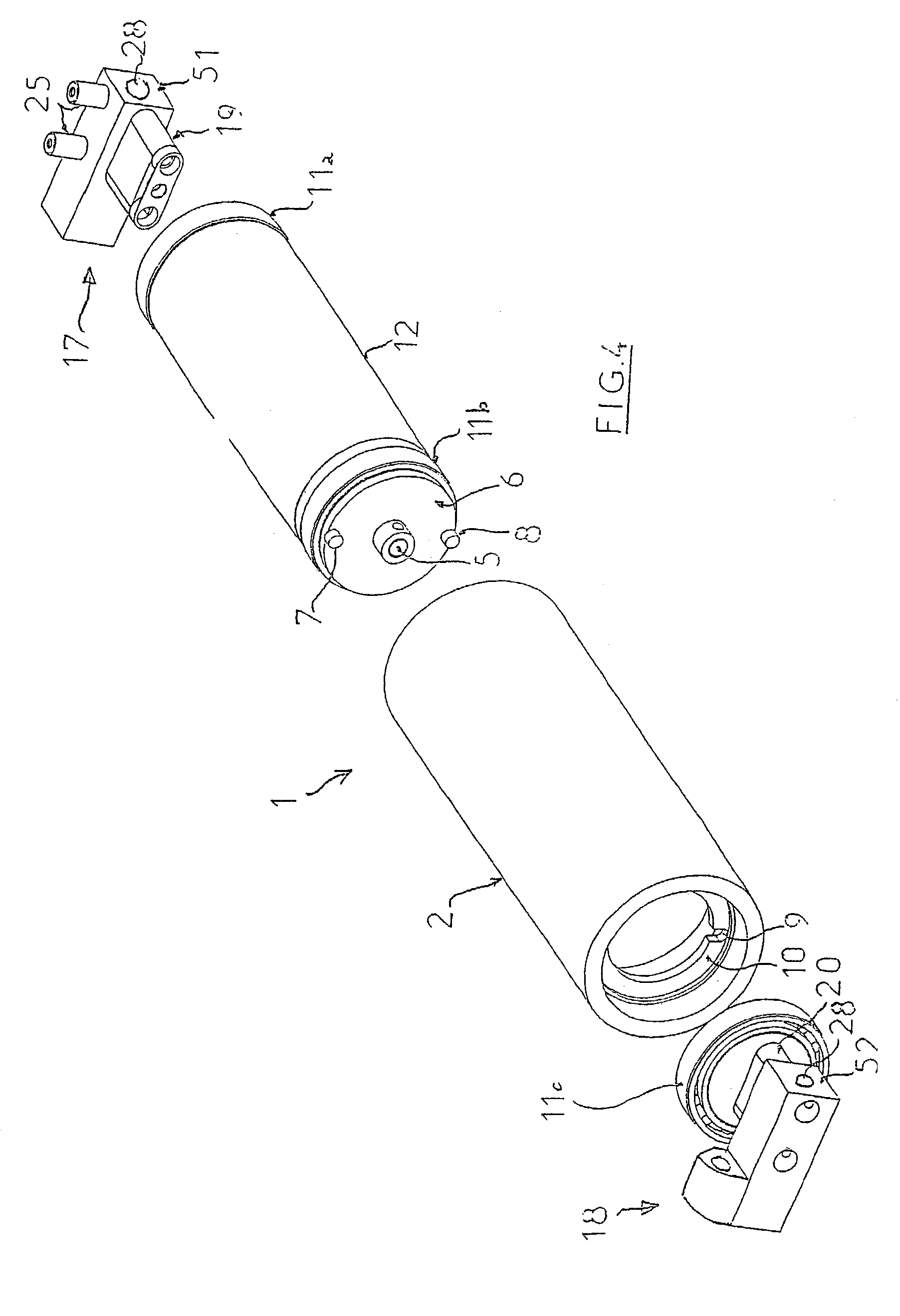 Massage apparatus comprising at least one roller driven positively in rotation