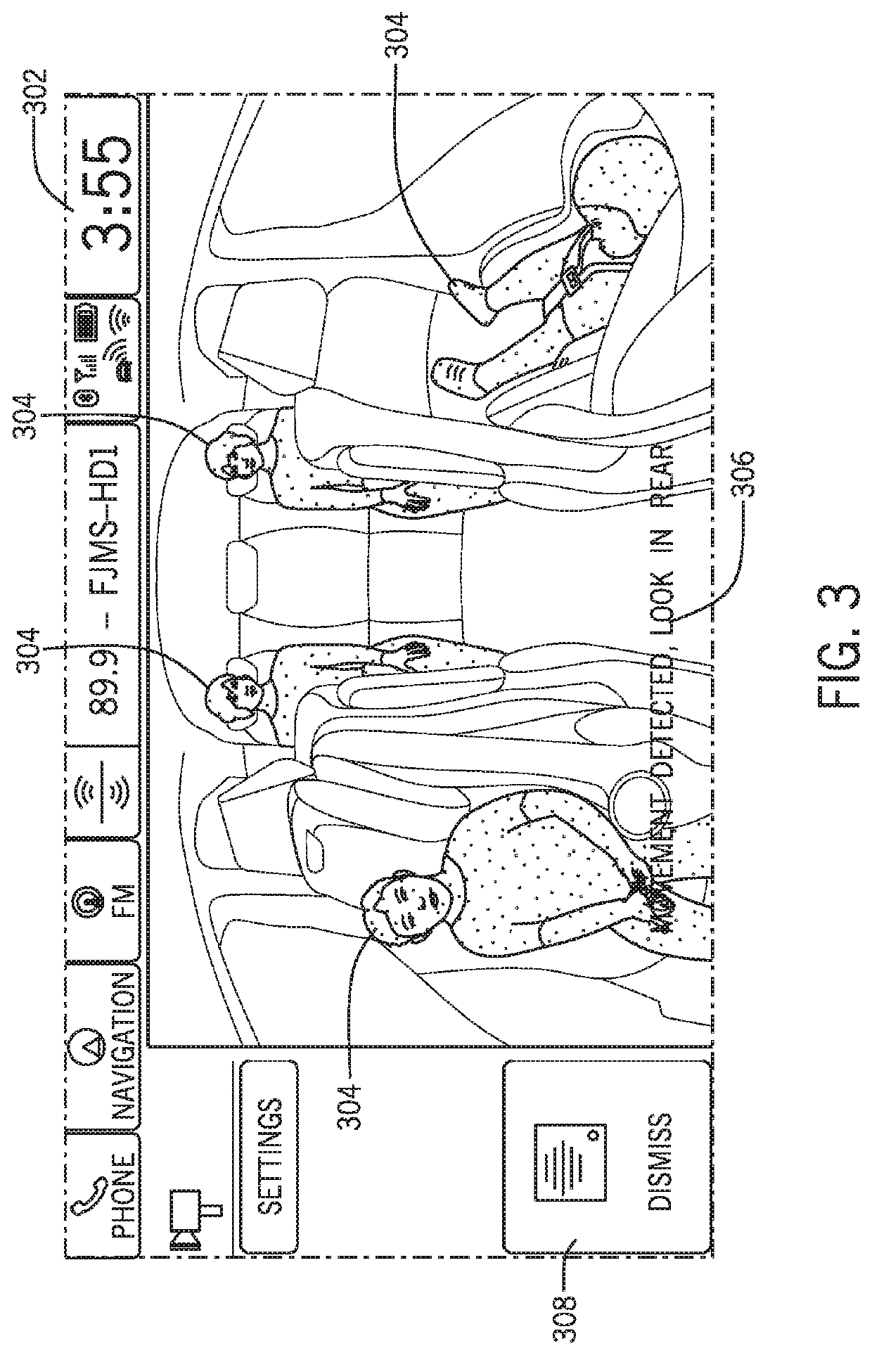 System and method for providing rear seat monitoring within a vehicle