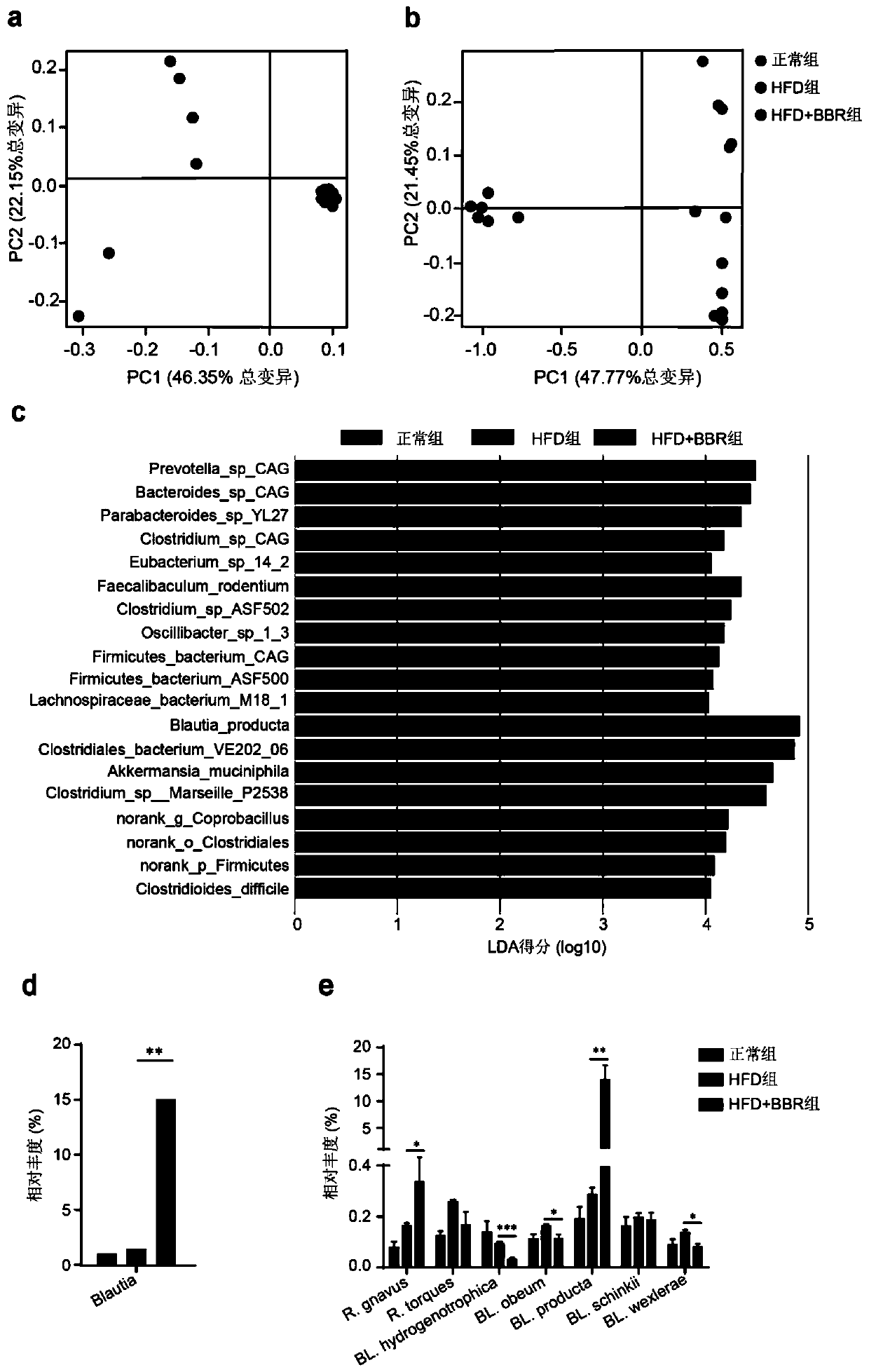 Application of blautia producta to preparation of products for strengthening treatment efficacy of blood lipid reducing drugs on hyperlipemia