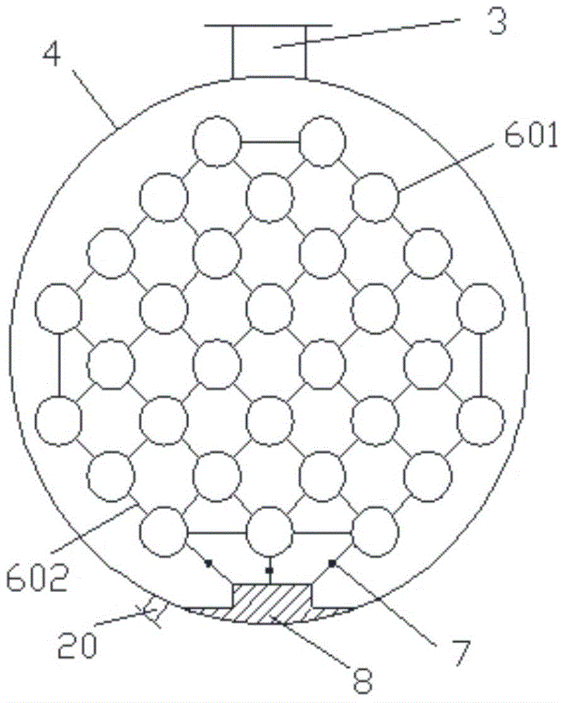 Horizontal tube shell liquid scraping condenser based on siphon principle