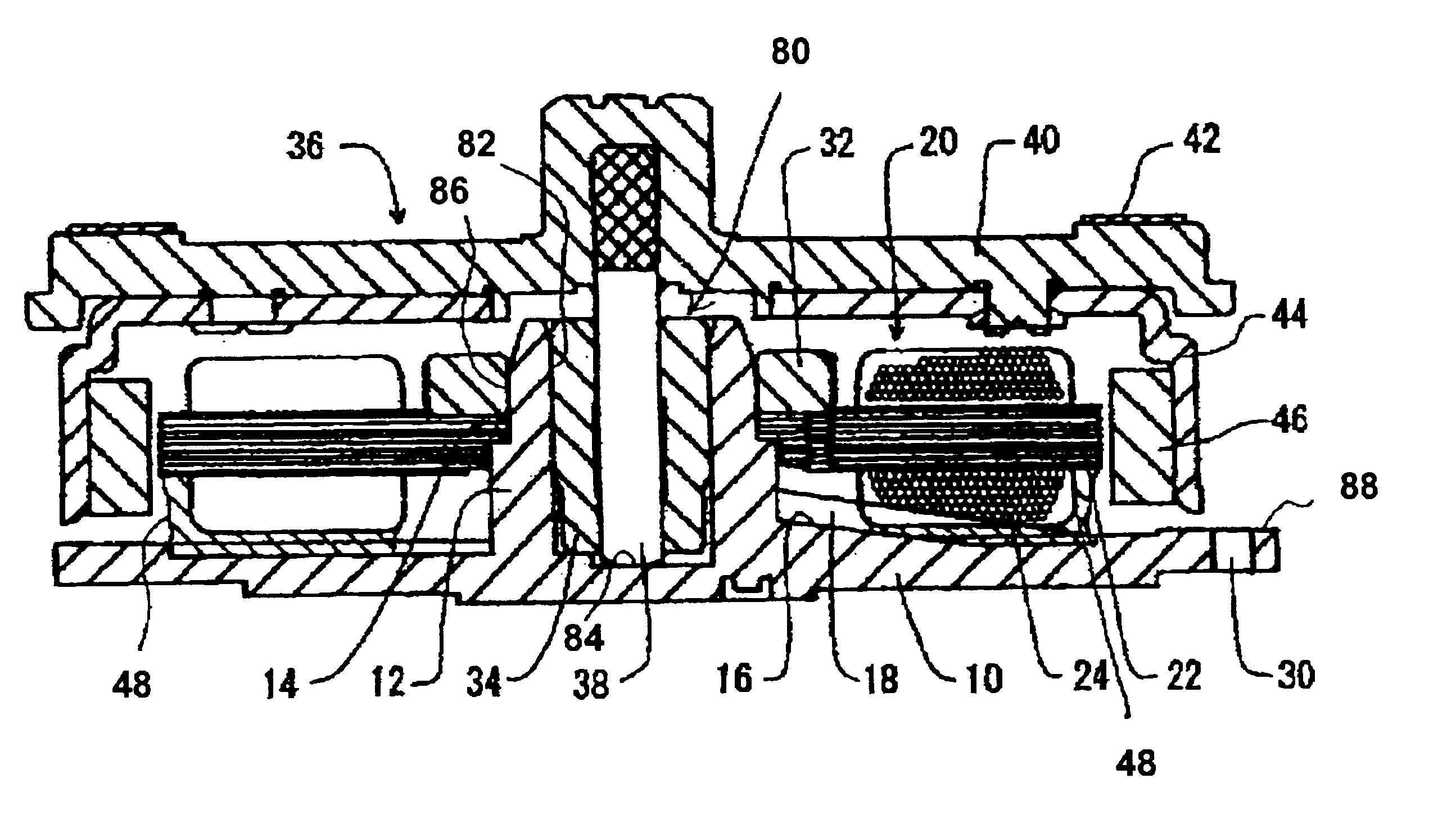 Motor with resin base plate