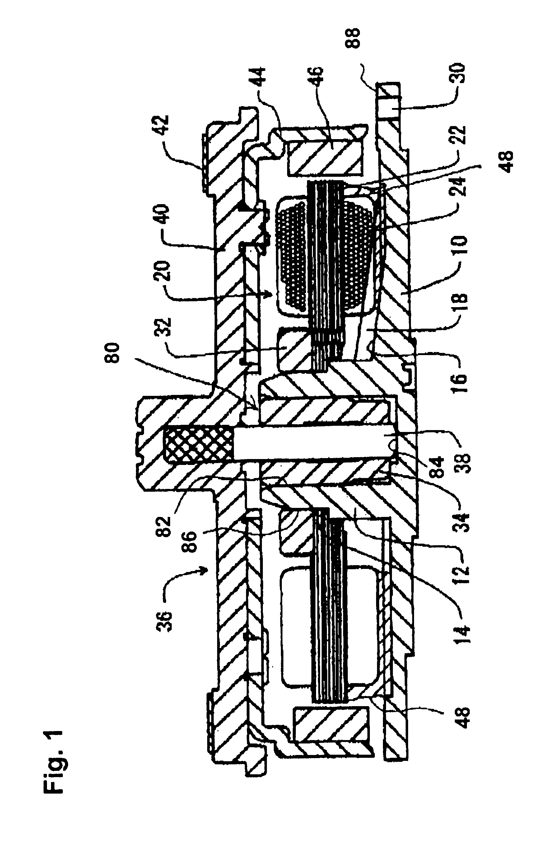 Motor with resin base plate