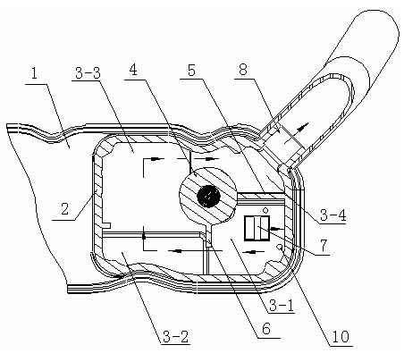 Crankcase ventilation device of cylinder cover one-piece engine