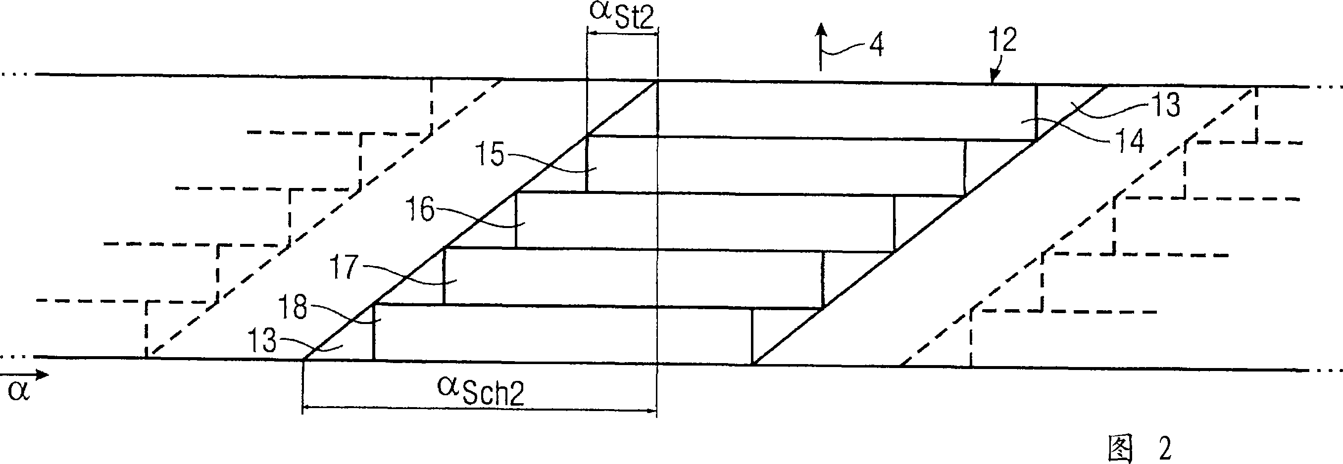 Permanently excited synchronous machine comprising suppression means for improving torque irregularities