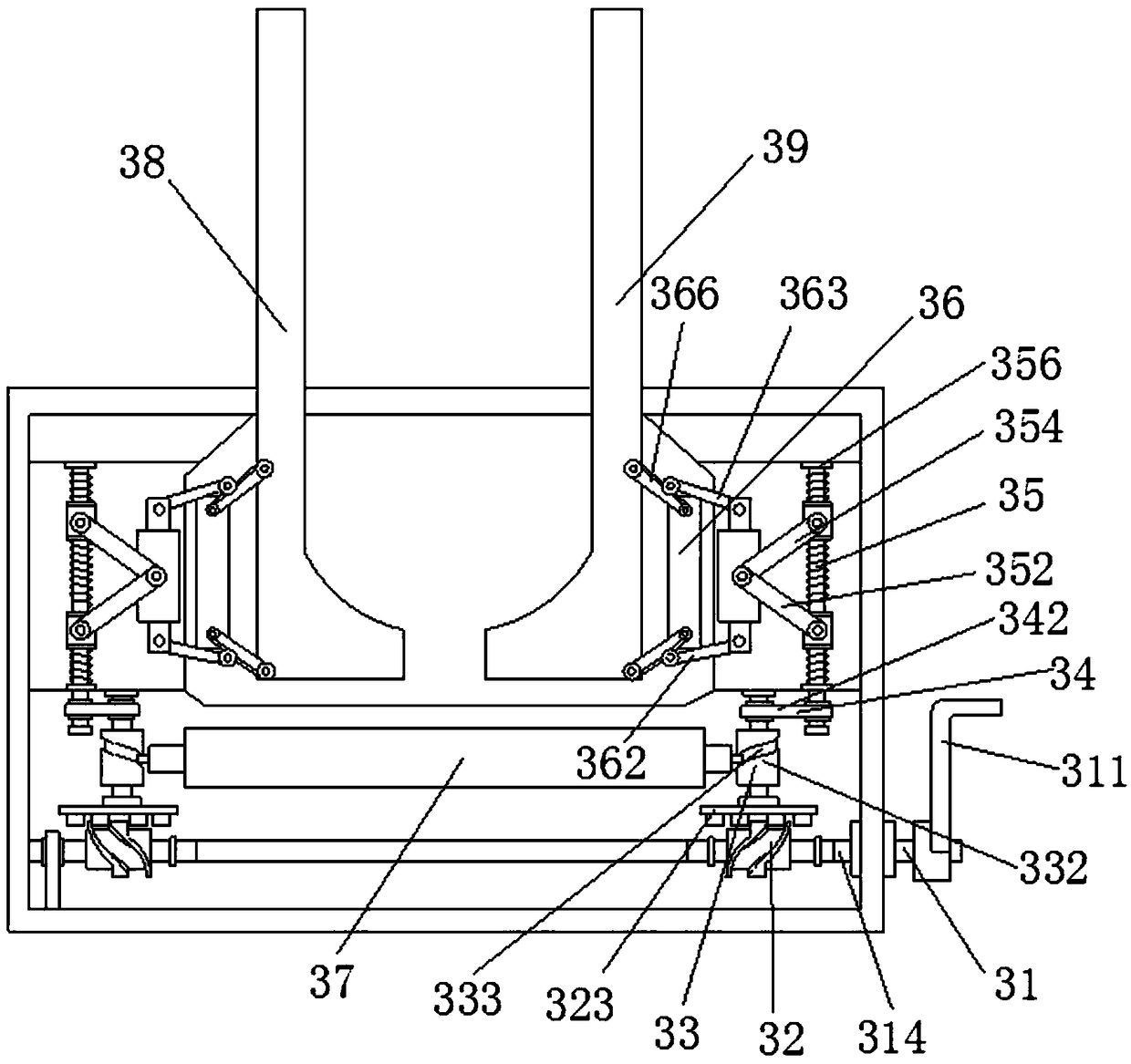 A self-leveling fork rack plate