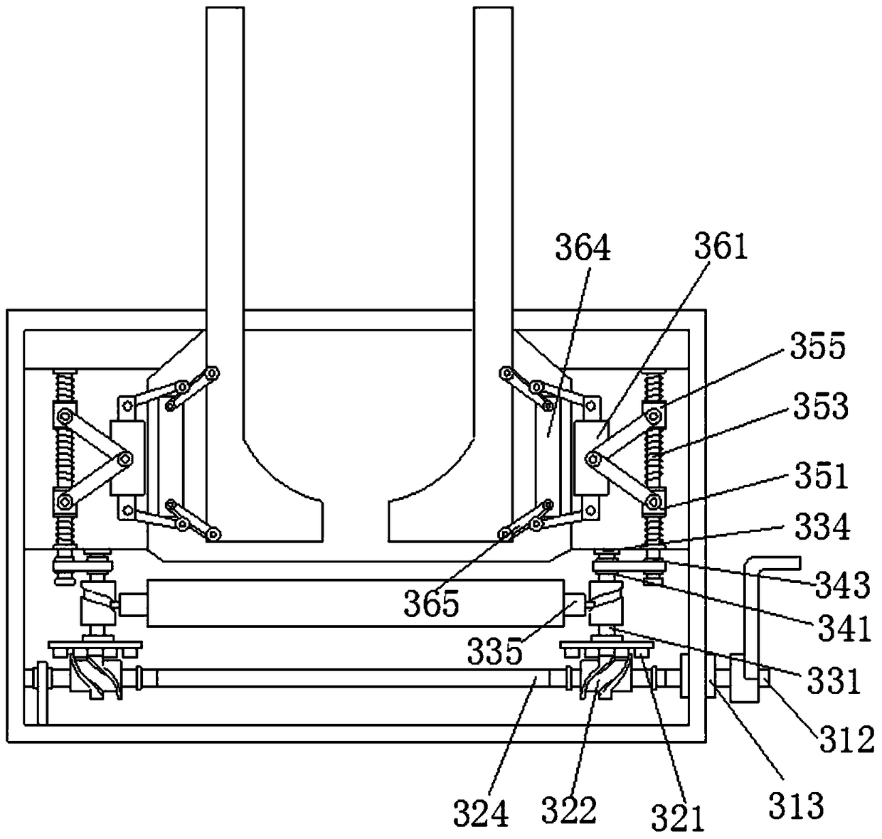 A self-leveling fork rack plate