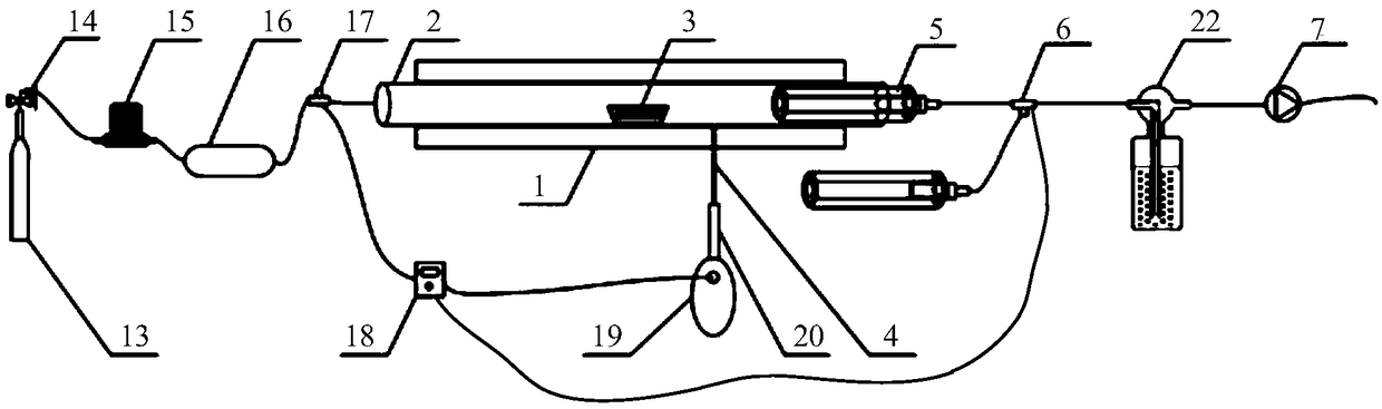 Tube furnace test device capable of dynamically collecting metal vapor