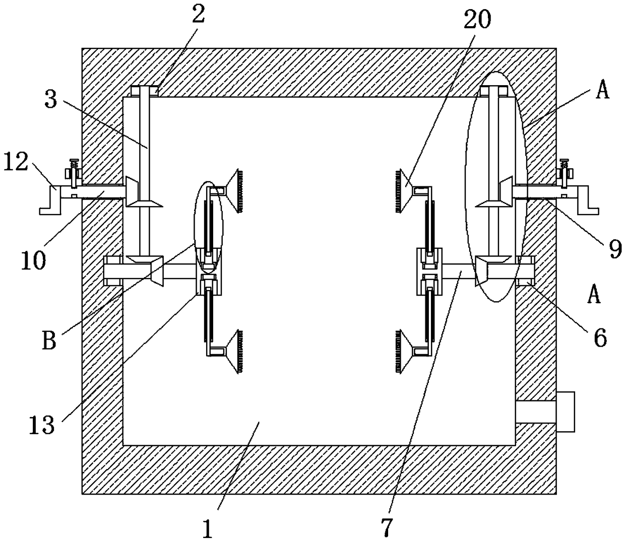 Paint spraying device for production and processing of furniture