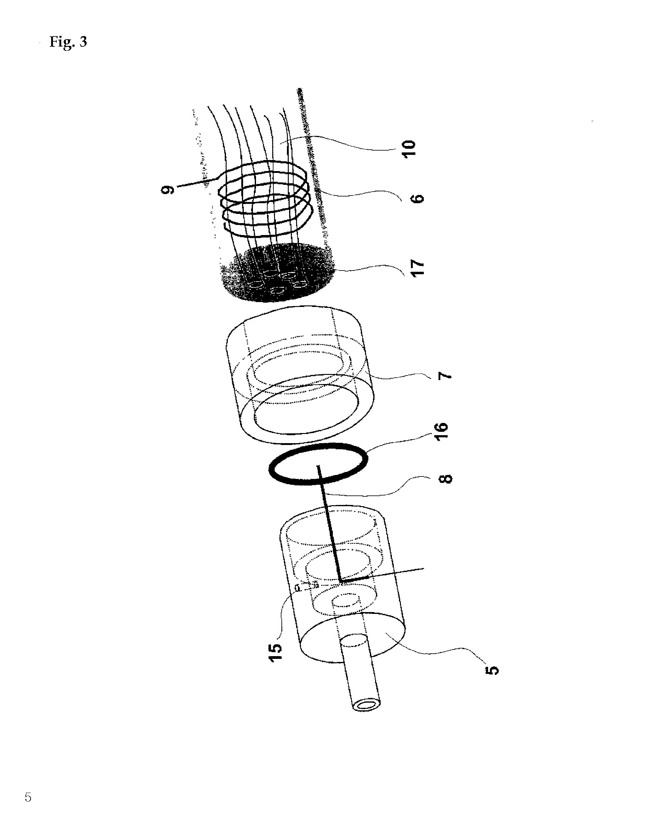 Equipment and method of local streaming potential measurement for monitoring the process of membrane fouling in hollow-fiber membrane filtrations