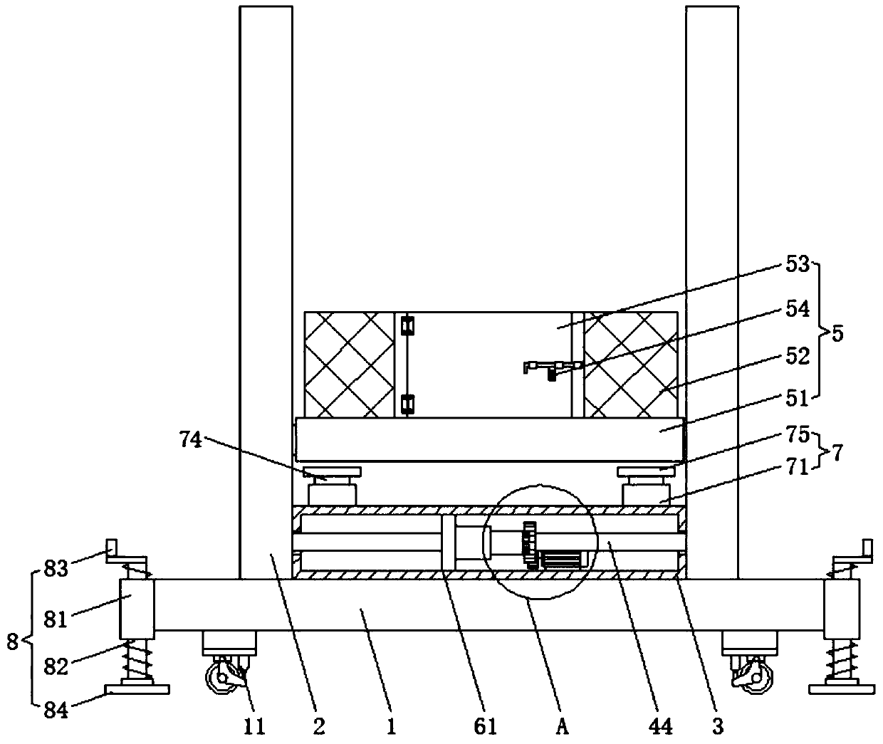 High-safety material lifting device for building construction