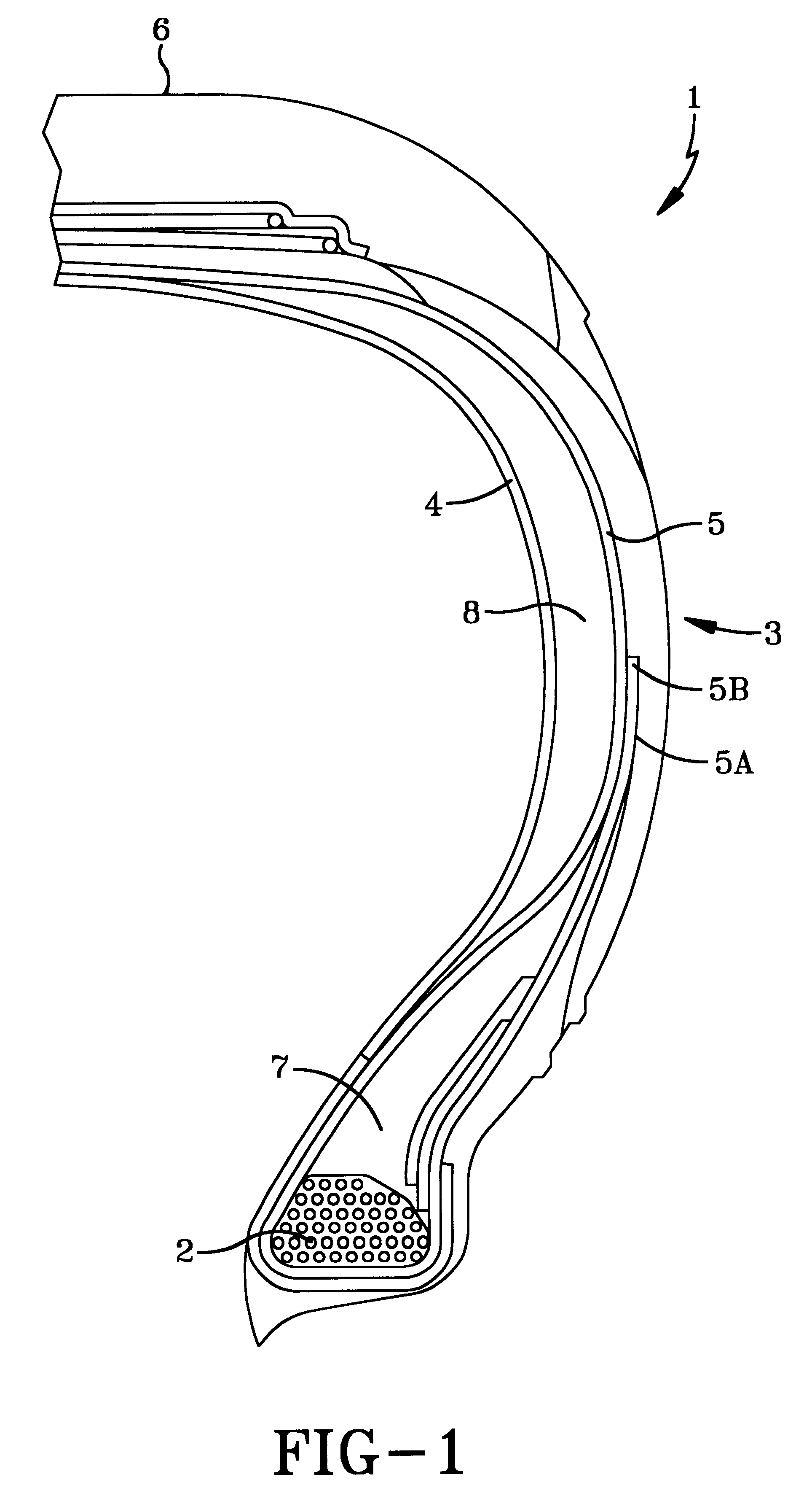 Tire with sidewall rubber insert