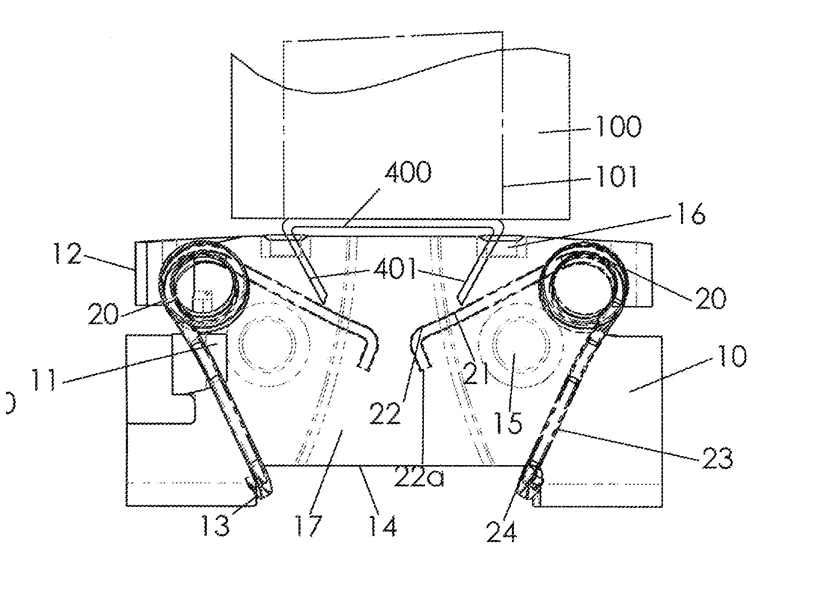 Flat clinch stapler anvil assembly