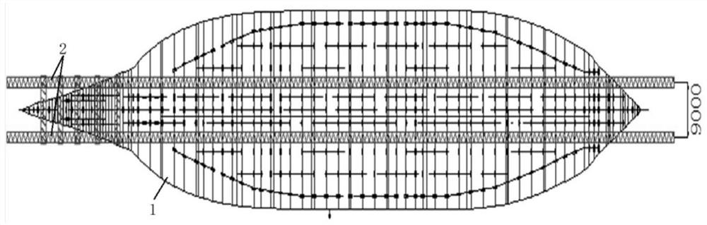 Method for drawing grid lines of inclined slipway