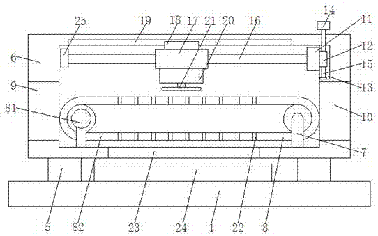 Adjustable burr grinding device for highly wear-resistant casting