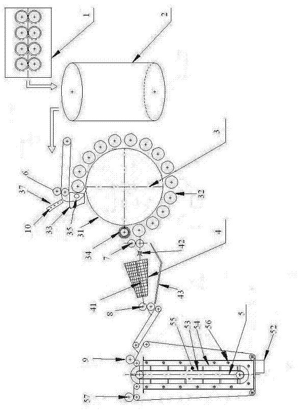 Simple, quick and mechanical degumming production equipment and process for ramie