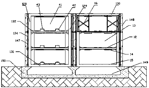 Storage yard goods shelf for intelligent port container loading and unloading system