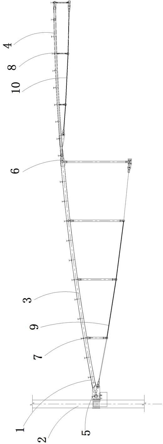 Double-layer spoke type space string-structure steel roof truss and pre-stressed tension method thereof