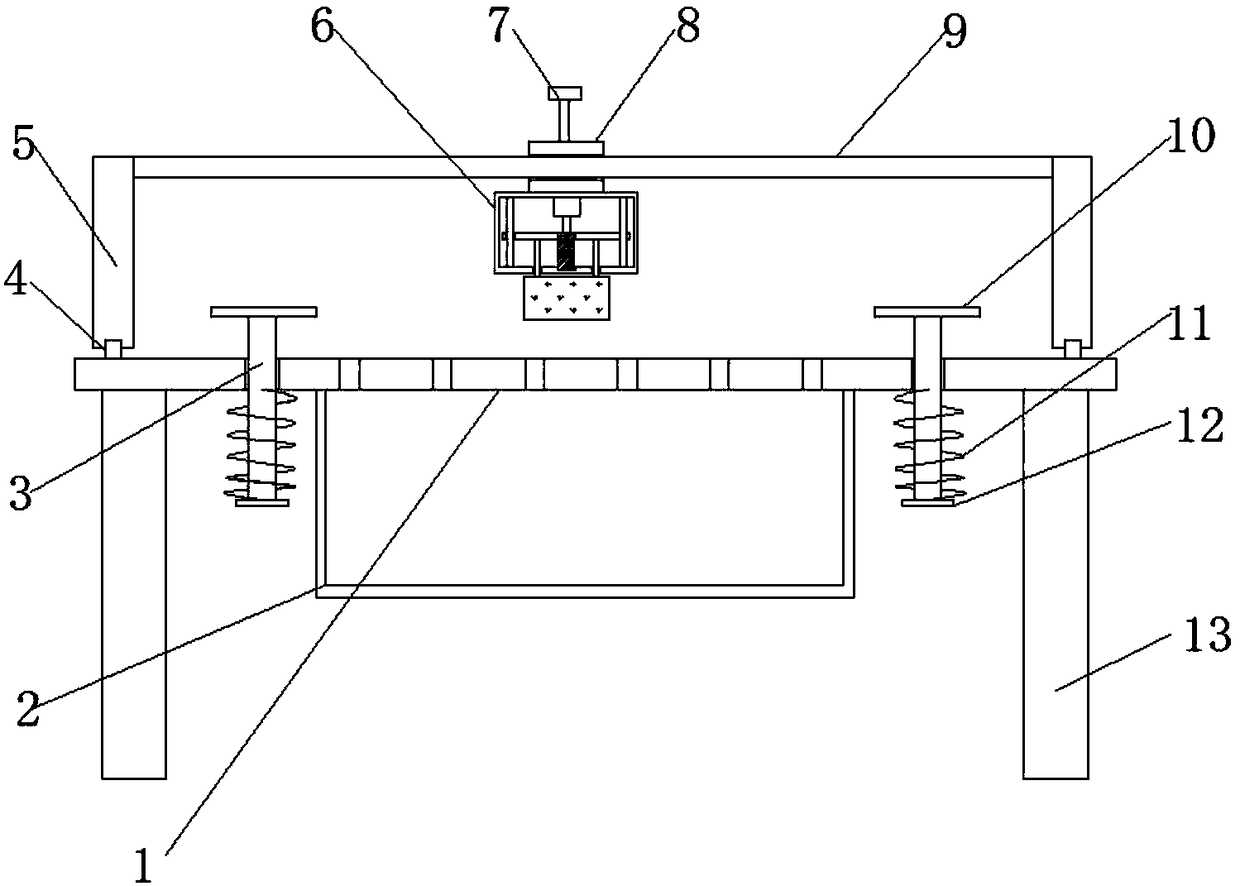 Operation table for bamboo plate machining