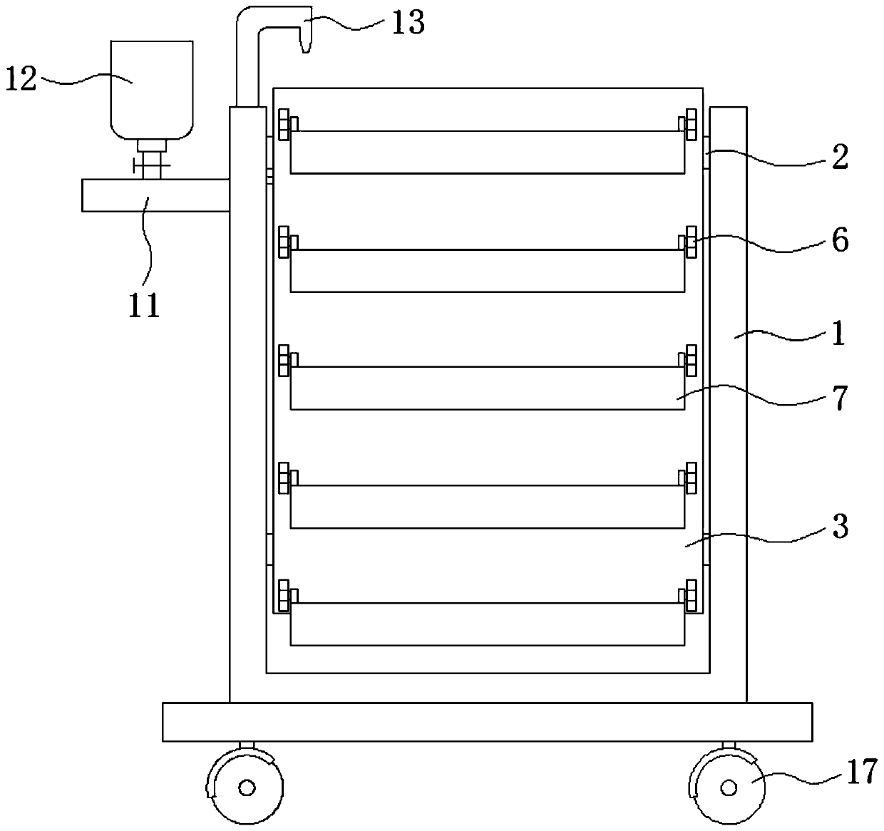 Surround rotation based soilless cultivation rack