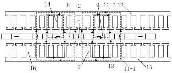 Partitioned stator type hybrid excitation motor