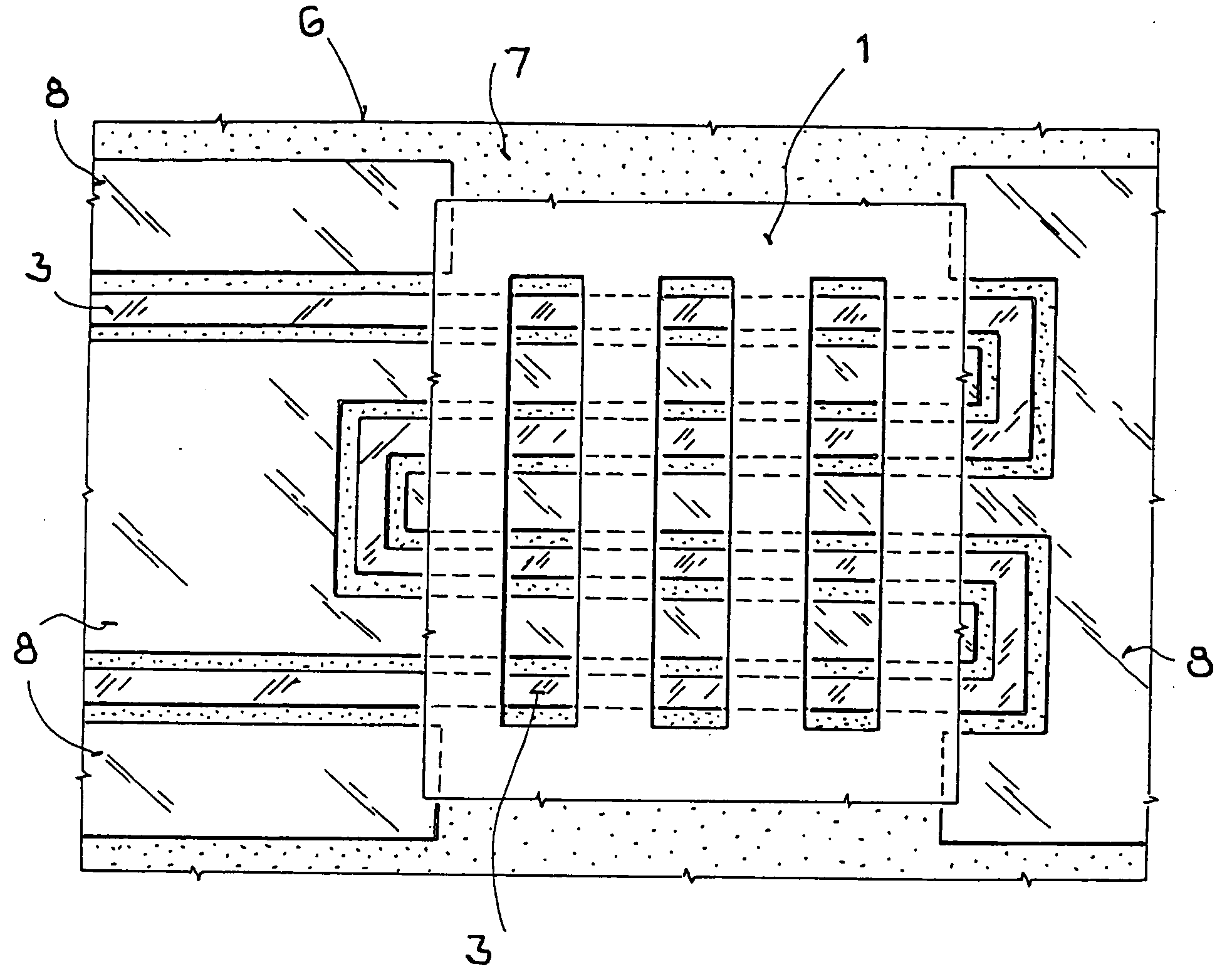 Method for forming a photonic band-gap structure and a device fabricated in accordance with such a method