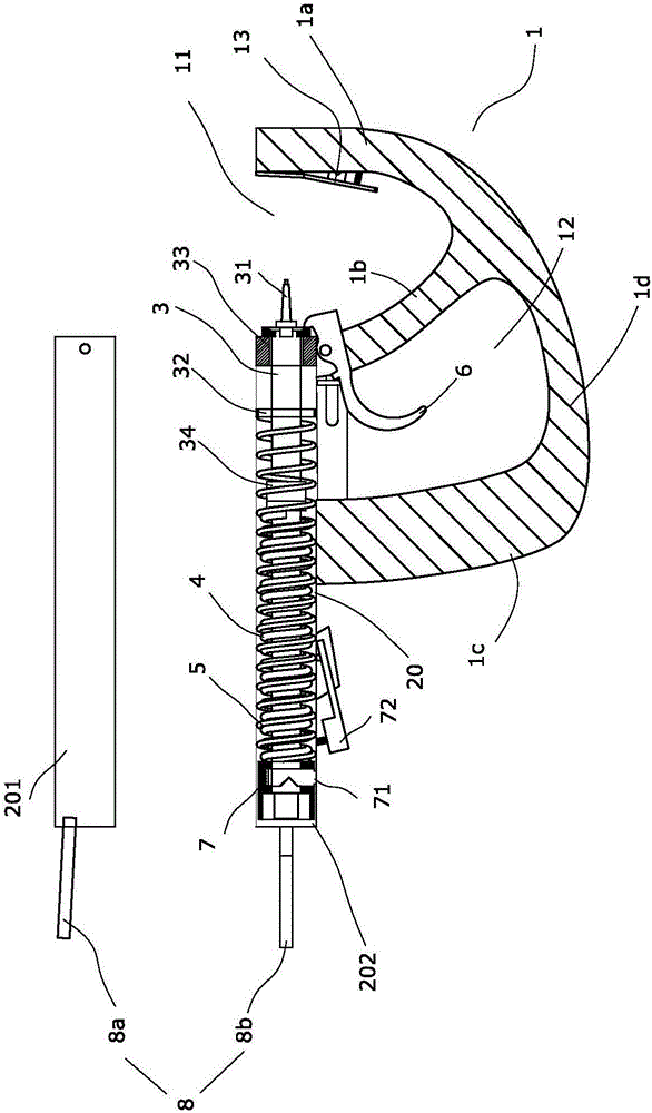 Semi-automatic ear tag wearing tool