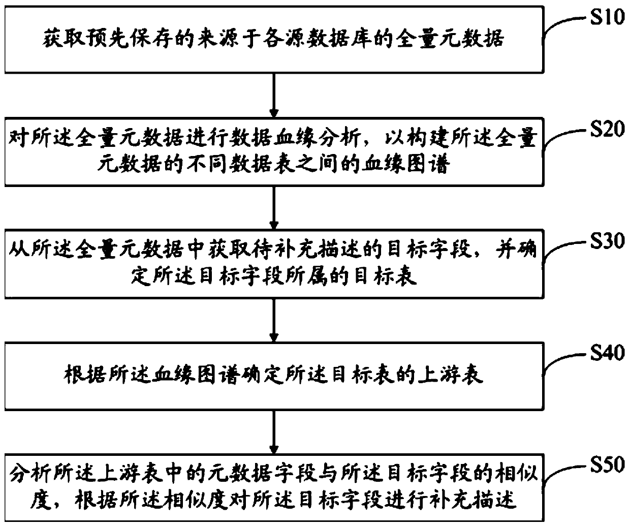 Method, device and equipment for supplementing metadata description and storage medium