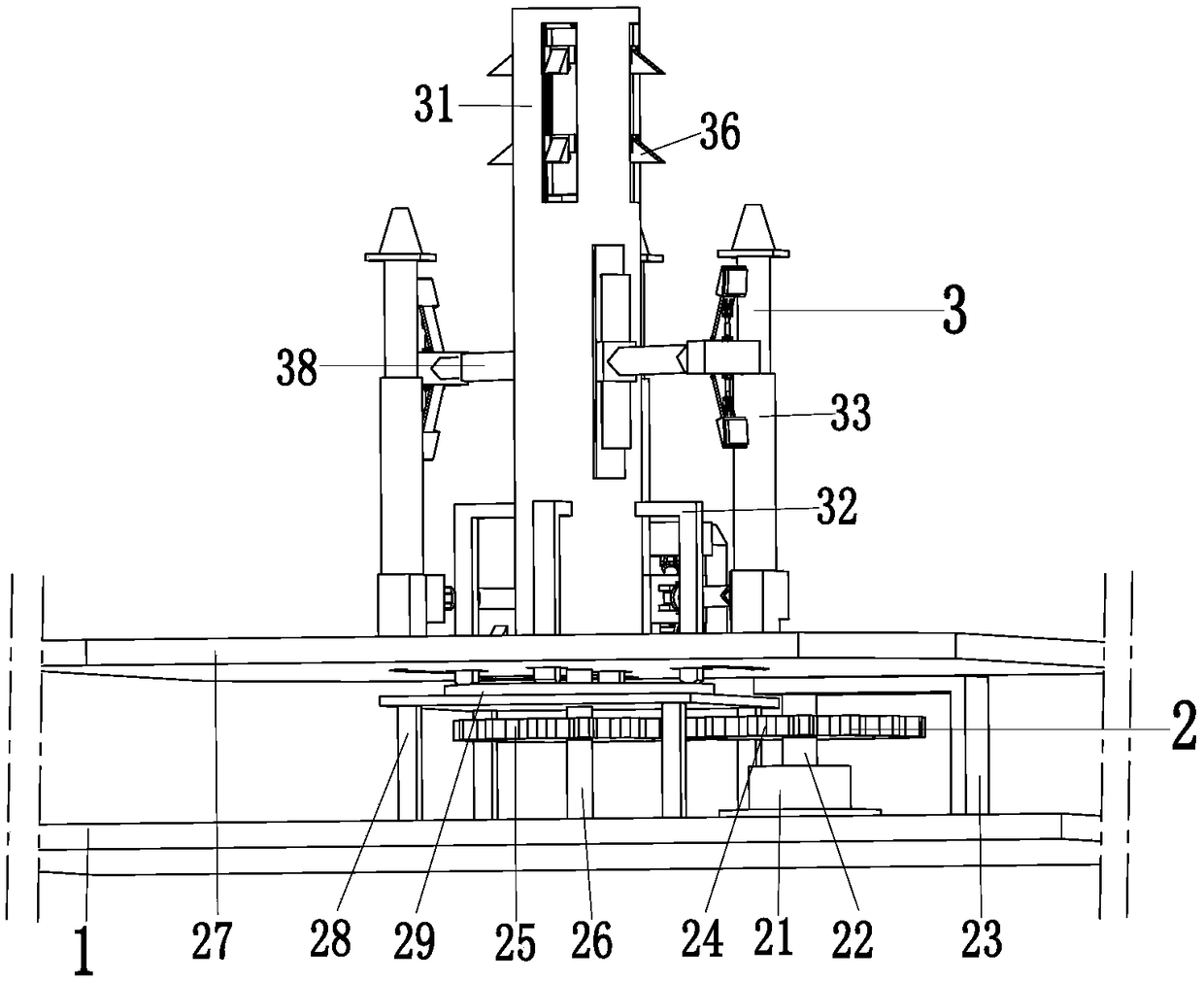 Automatic positioning, grinding and correcting machining die for hub of electric automobile