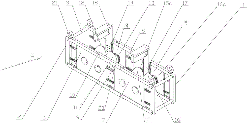 Self-adaptive crane auto-locked by gravity