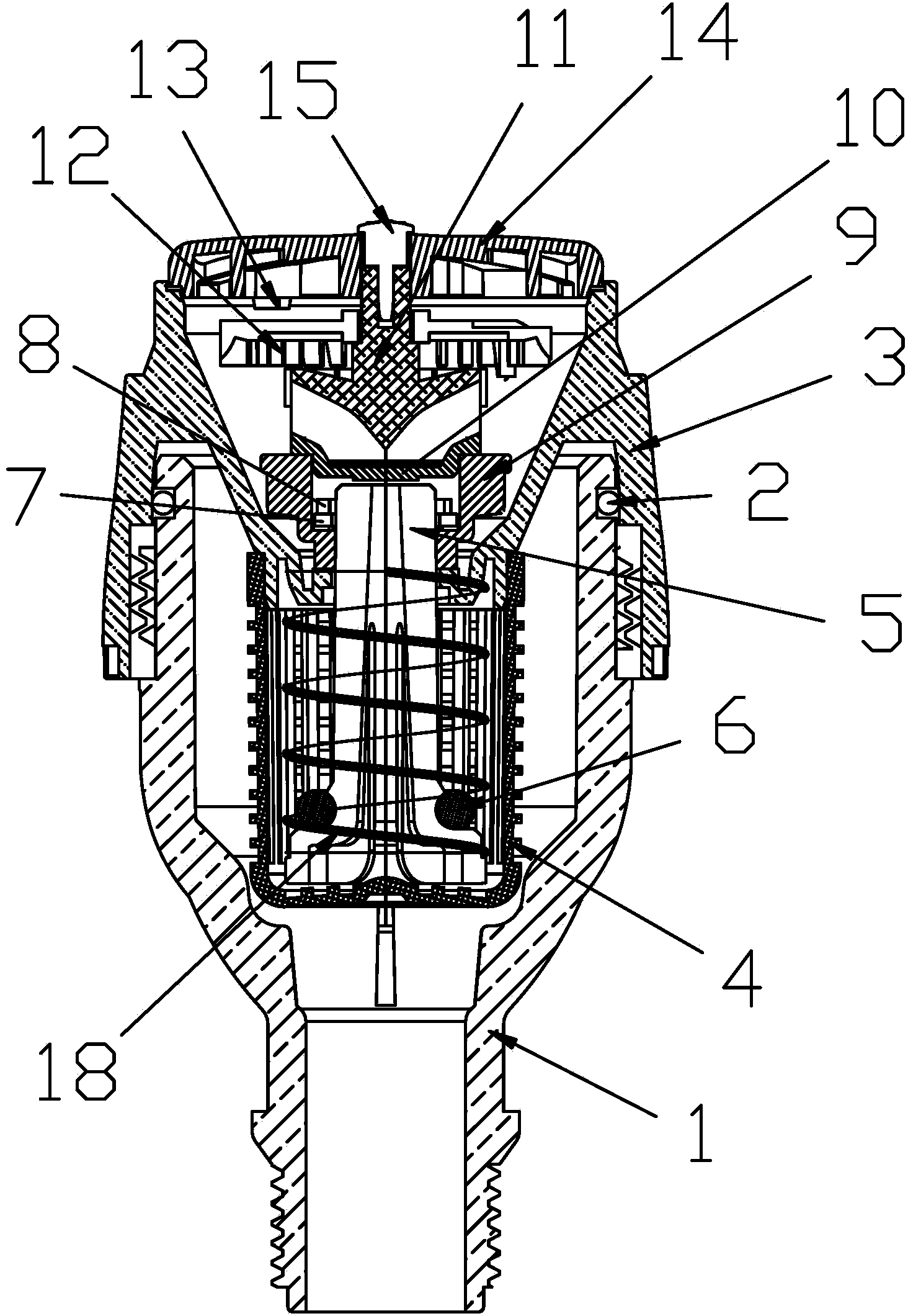 High-uniformity anti-blocking insect-preventing rotating nozzle