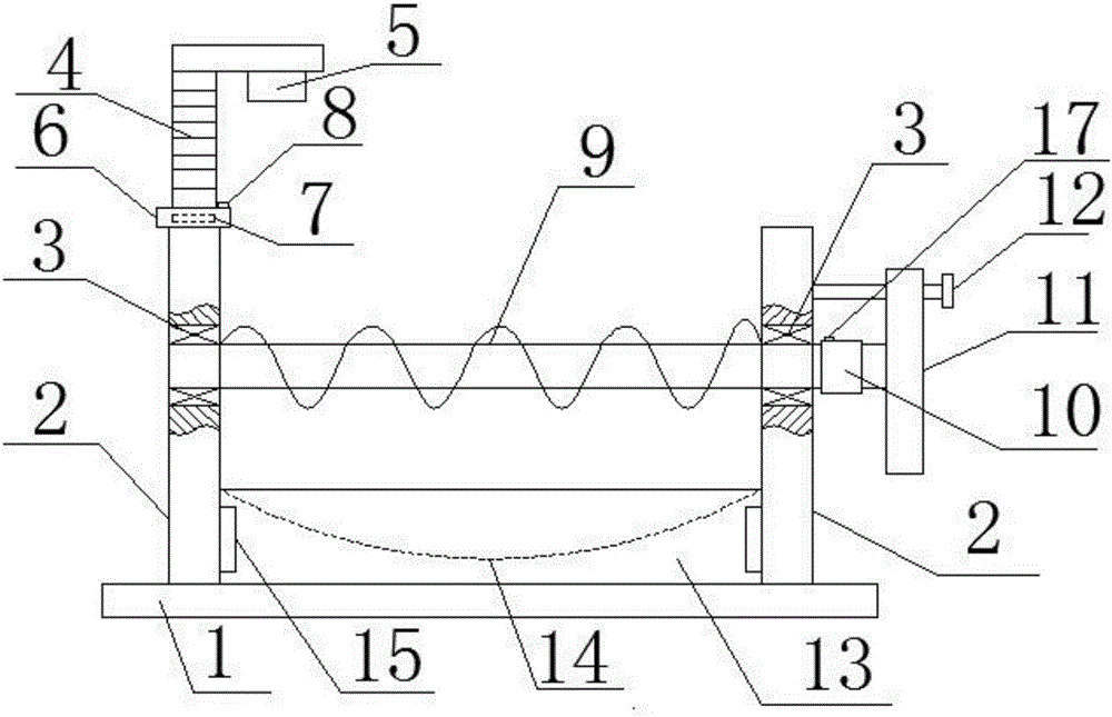 Lacquer brushing tool for glue mixing screw rod