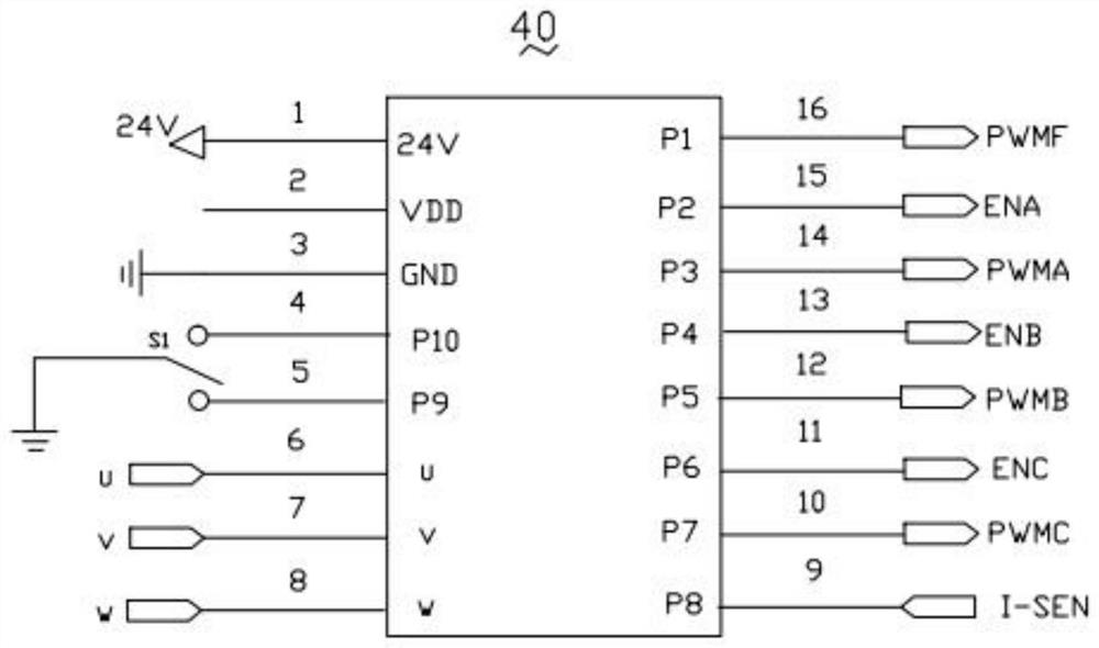 Motor and control device for starting and power generation of internal combustion engine