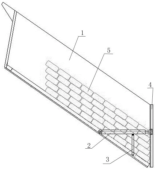 Rear door locking mechanism used for bagged cement dumper lorry