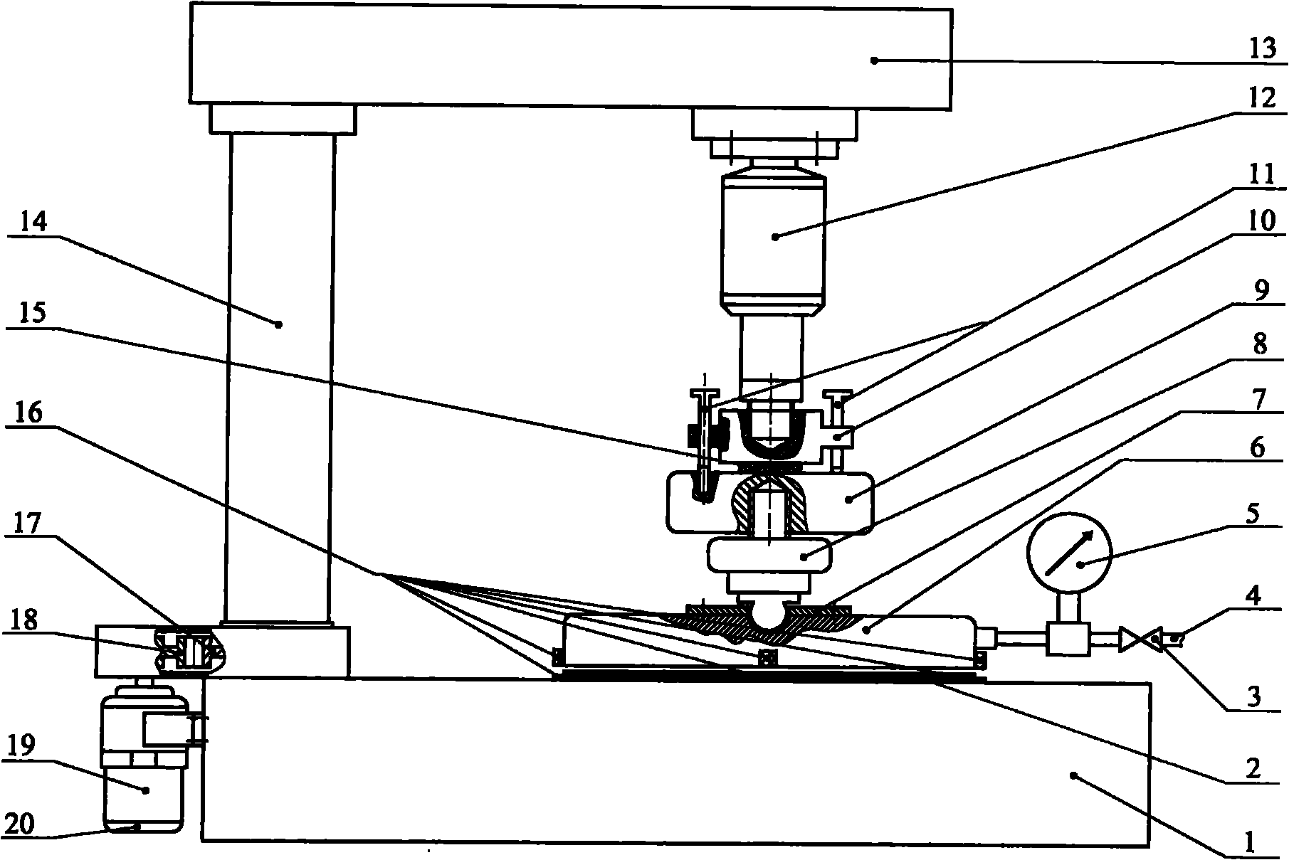 Performance testing device of static-pressure air bearing