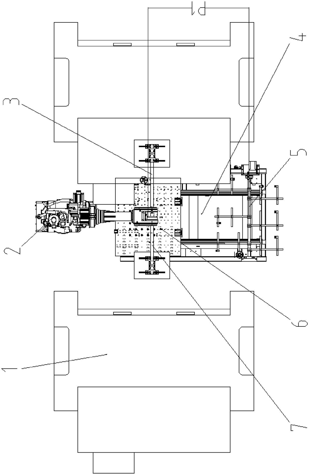 Mechanical arm material moving and folding mechanism of stamping assembly line