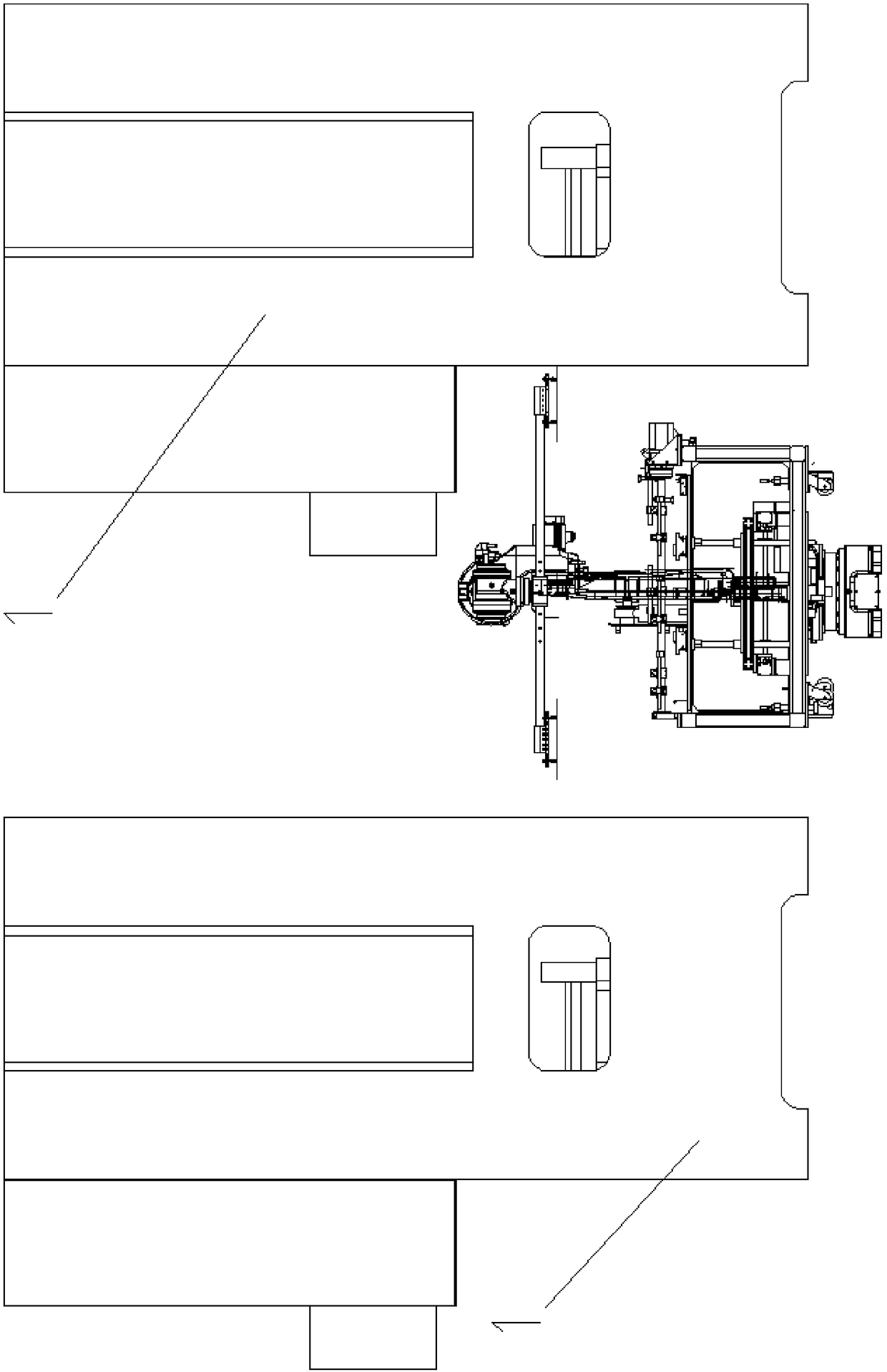 Mechanical arm material moving and folding mechanism of stamping assembly line