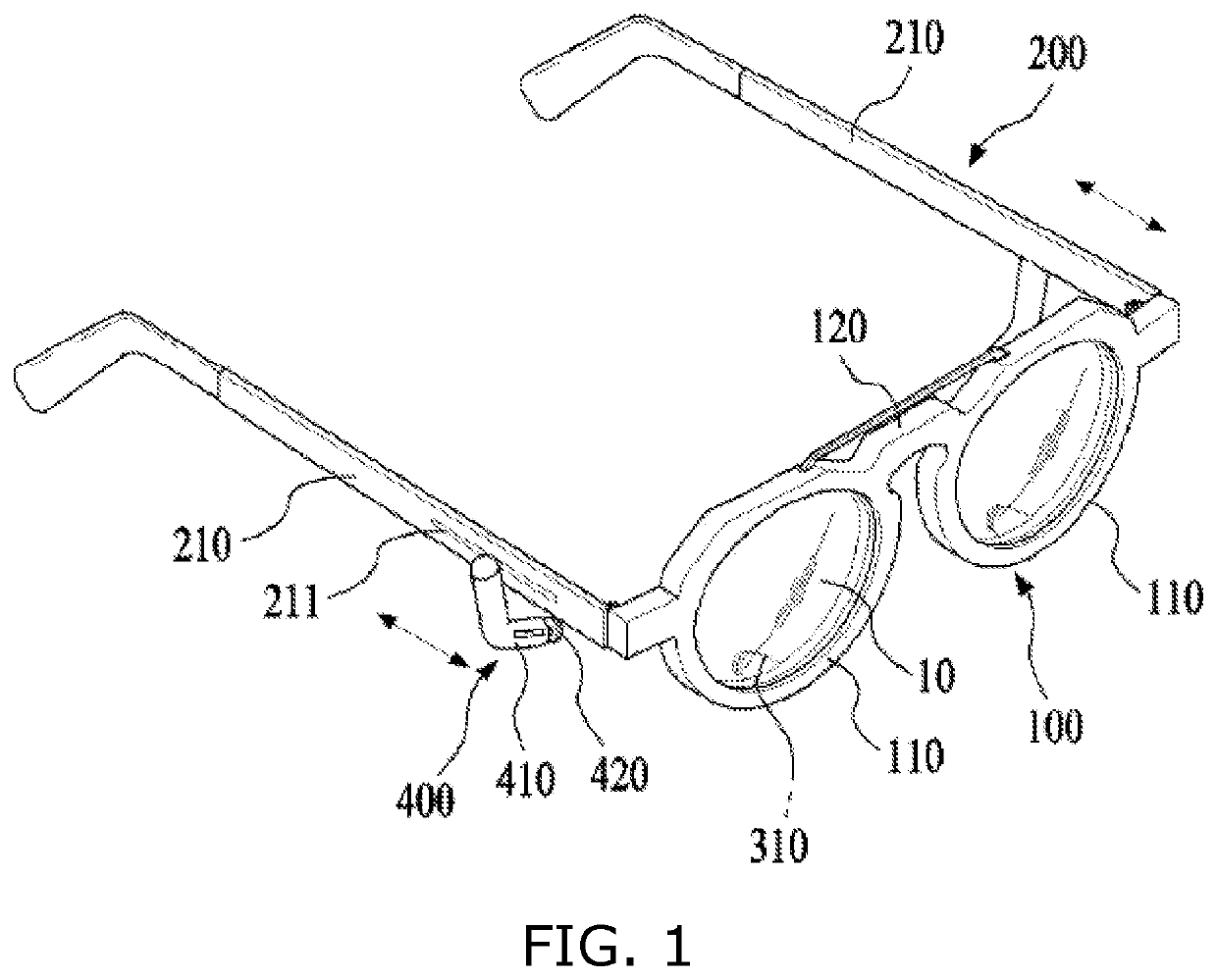 Eyeglass frame supported by cheek bones