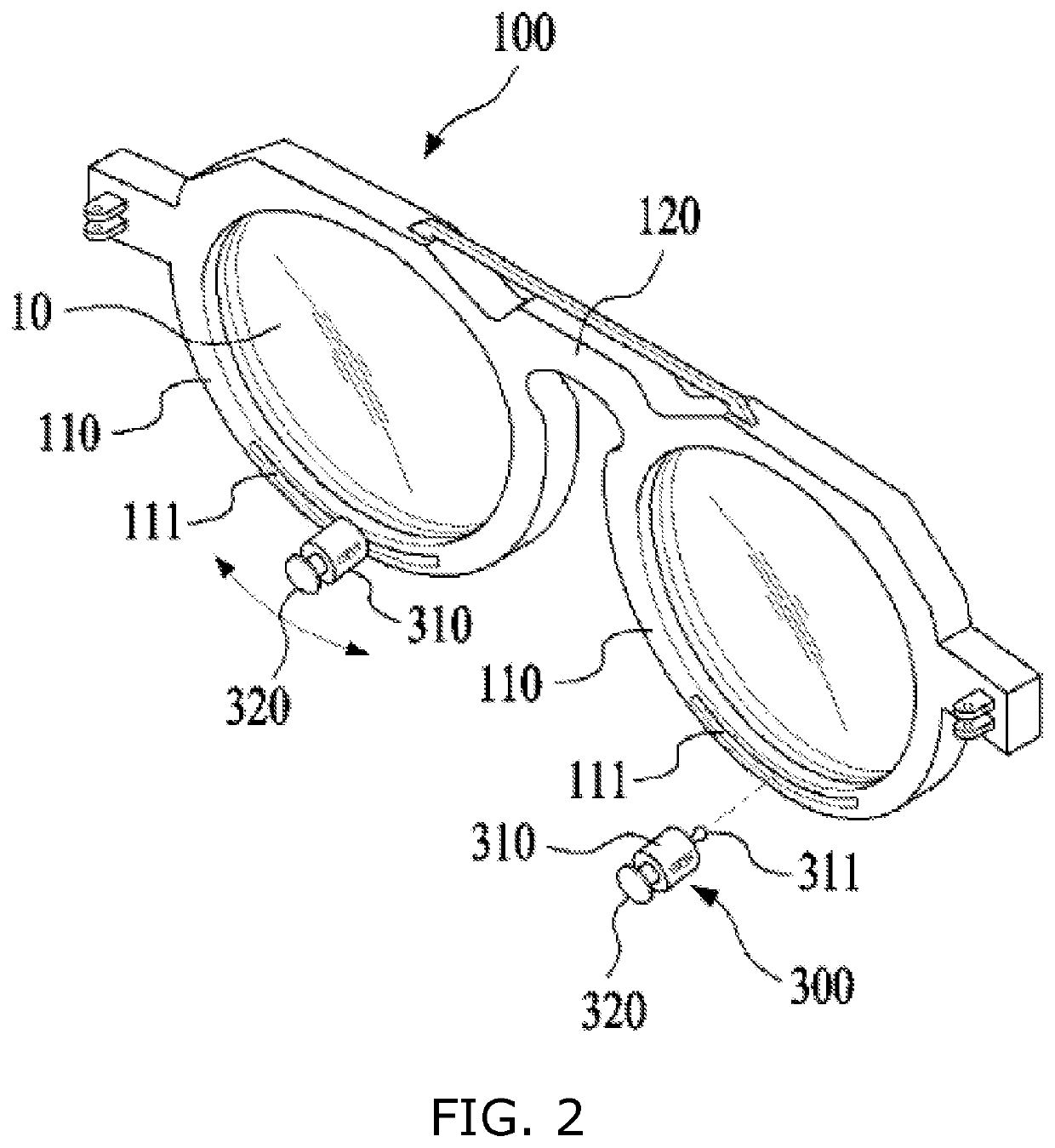 Eyeglass frame supported by cheek bones