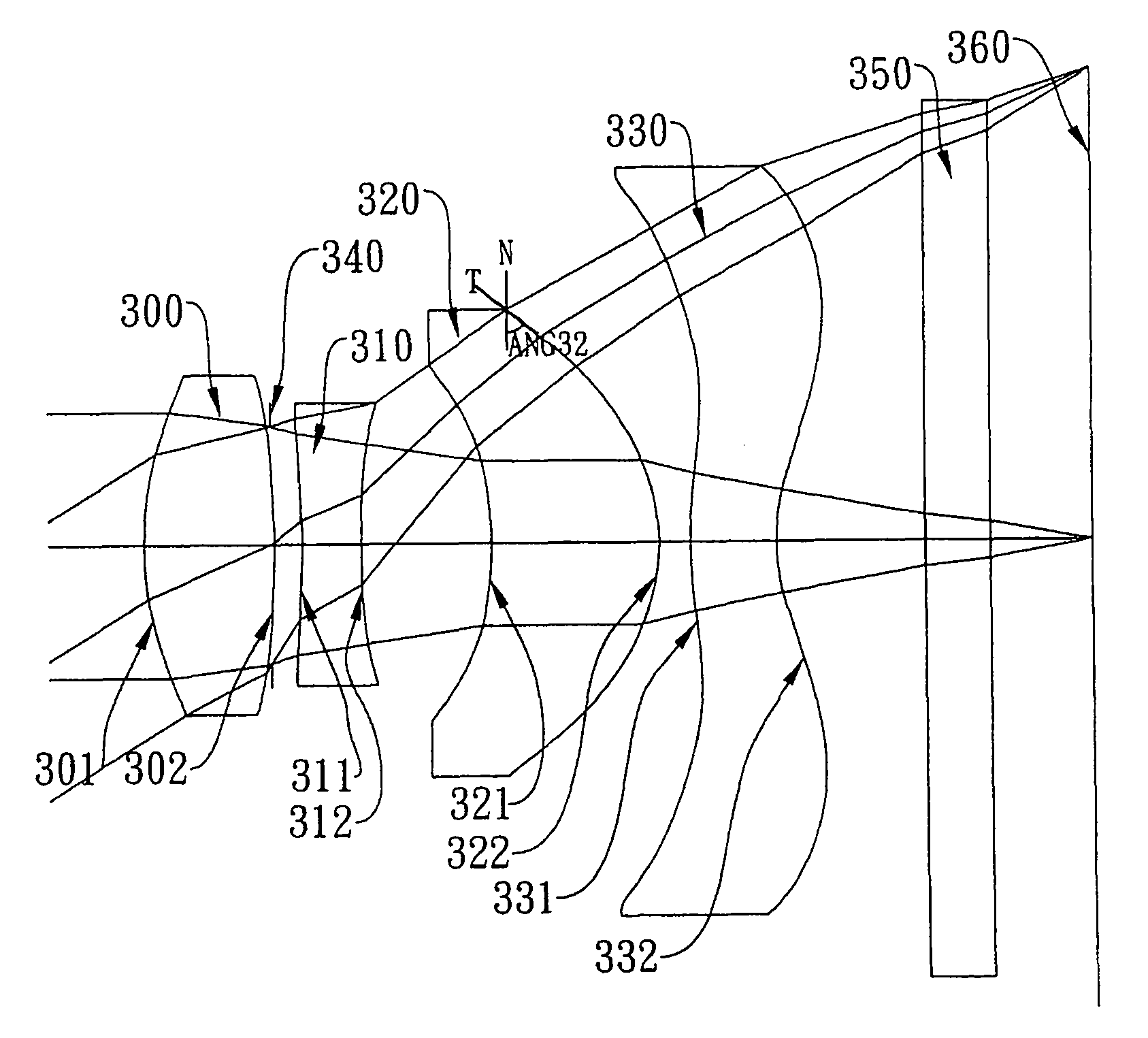 Capturing optical lens