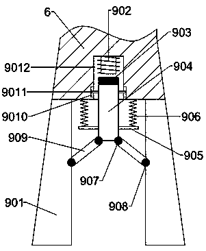 Orthopedic clinic clamping type nail removal device based on wedge lifting principle