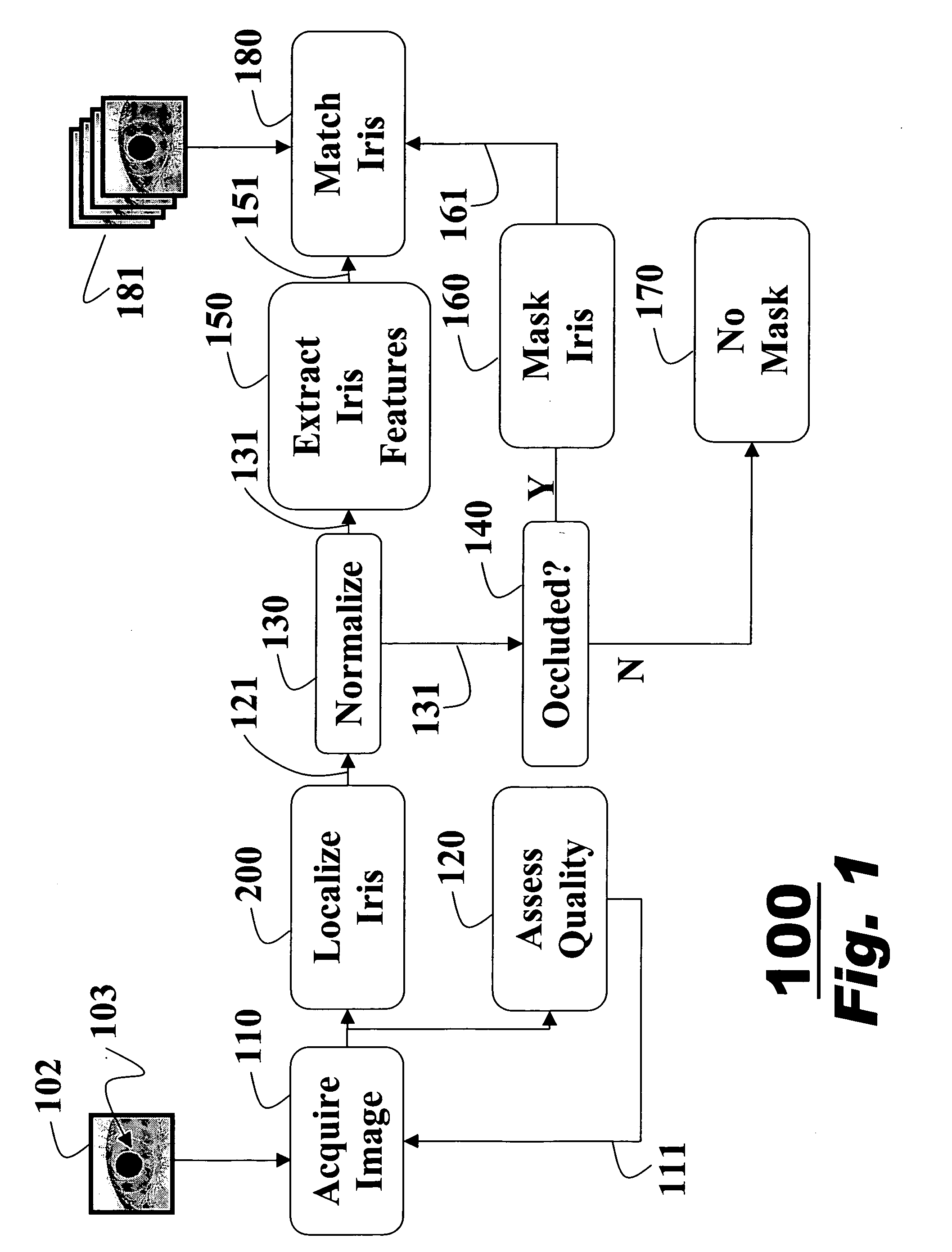 Method for localizing irises in images using gradients and textures