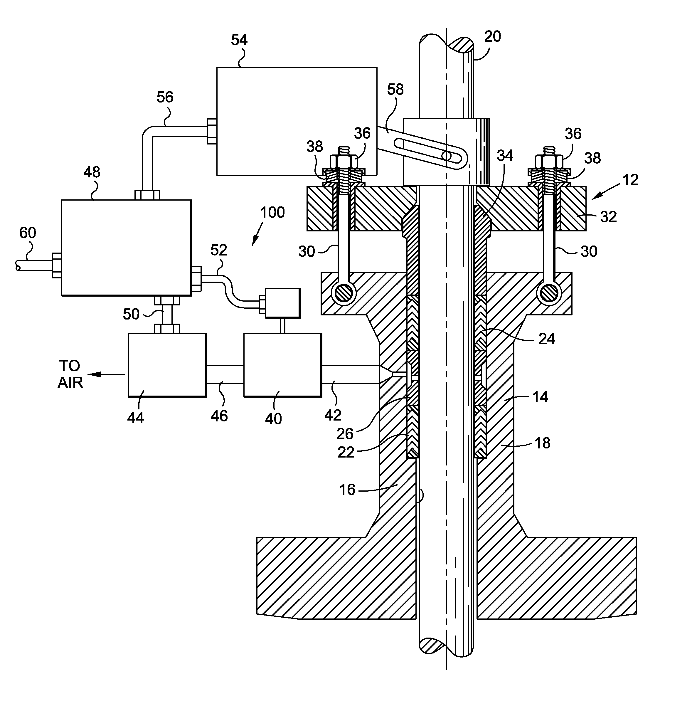 Valve packing fugitive emission detection system