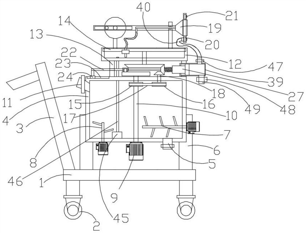 Constructional engineering dust falling device with wide spray coverage range